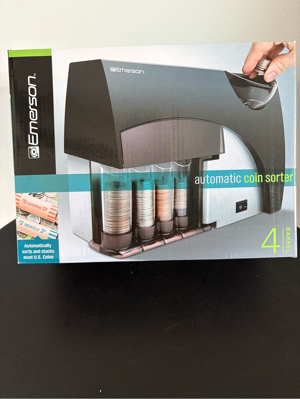 Emerson Automatic Coin Sorter In Box. Functional Fun, Learning Toy; Home Office